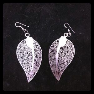 Silver Leaf Earrings
